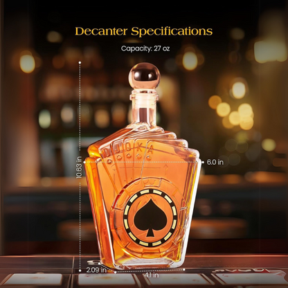 Poker Inspired Whiskey Decanter