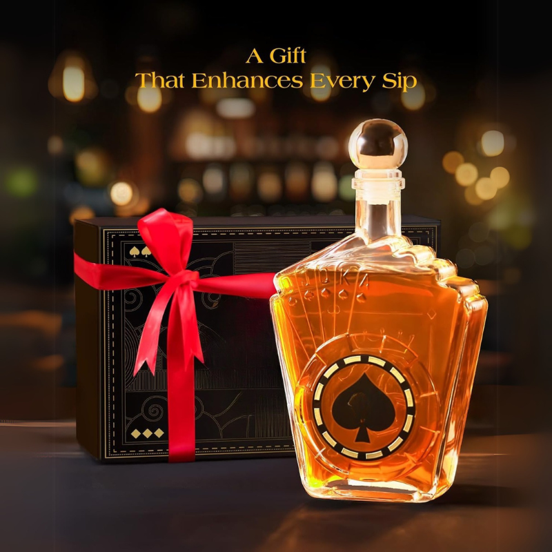 Poker Inspired Whiskey Decanter