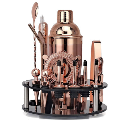 Cocktail Shaker With Rotating Acrylic Stand