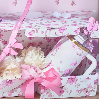 Floral Aesthetic Theme Portable Quencher