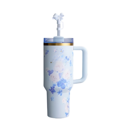 Floral Aesthetic Theme Portable Quencher