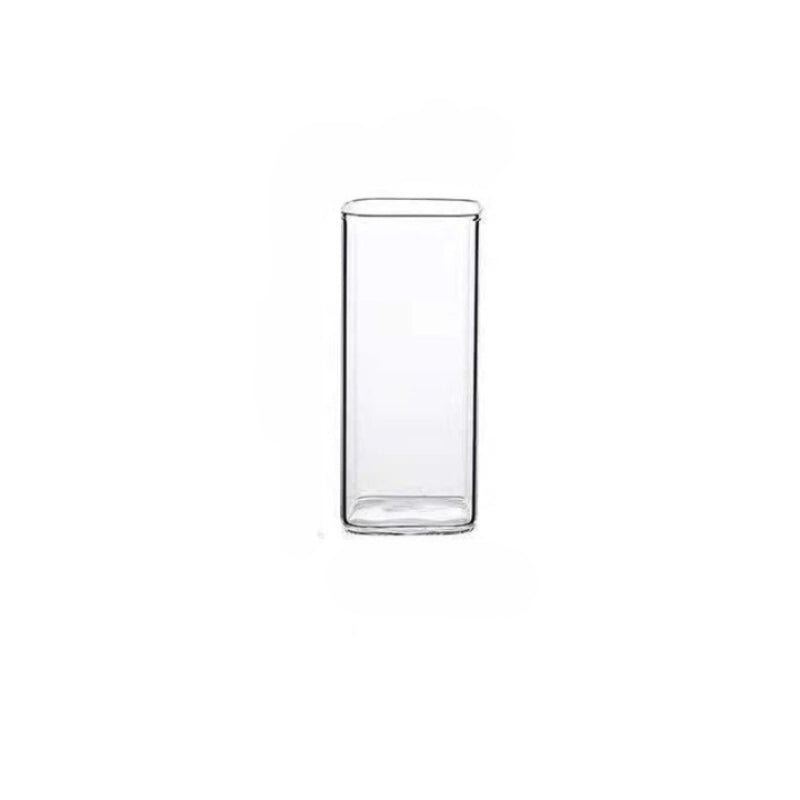 Square Plain Glass Cup