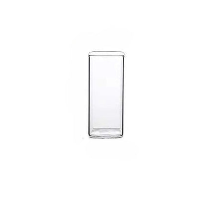Square Plain Glass Cup