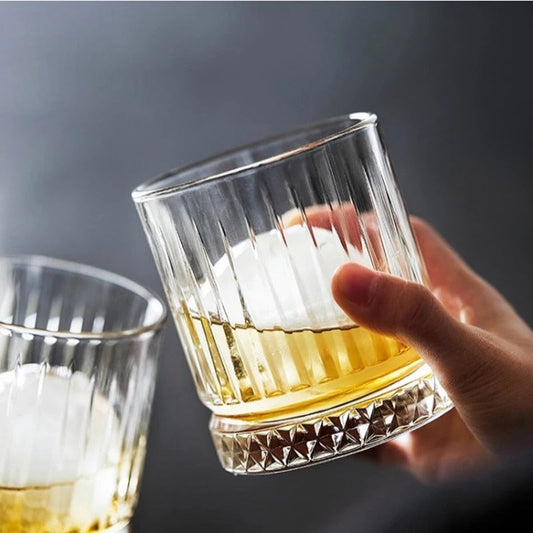 Premium Perfect Whiskey Glasses - Round Shape, Transparent Glass | Ideal for Enjoying the Finest Spirits