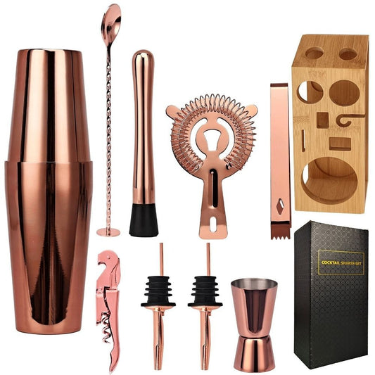 Mixology And Craft Cocktail Shaker Set