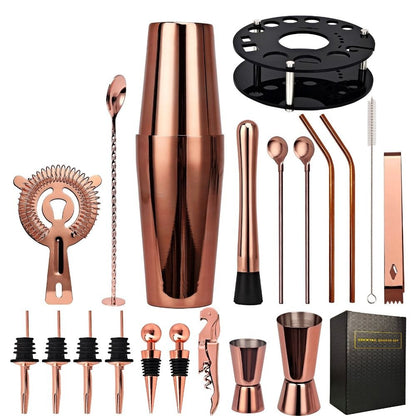 Cocktail Shaker With Rotating Acrylic Stand