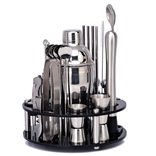 All In One Mixology And Craft Cocktail Shaker Set With Stand