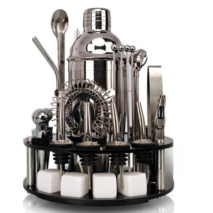 34-Piece Rotating Mixology And Craft Cocktail Shaker Set
