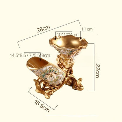 European Style Decorative Wine Holder - Exquisite Resin Wine Display Stand