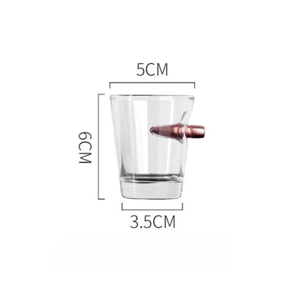 Crystal Bullet Shape Studded Glass