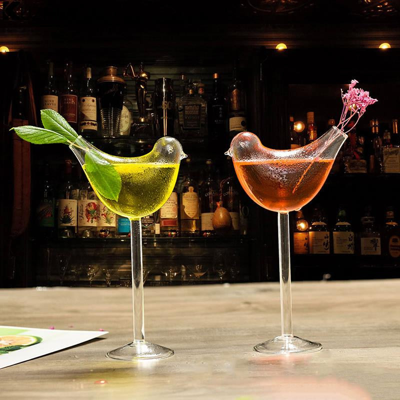 Bird Shaped Cocktail Transparent Glass