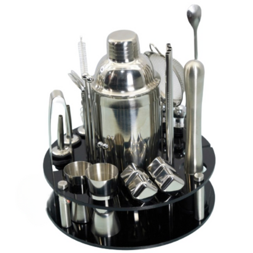 33-Piece Rotating Mixology And Craft Cocktail Shaker Set