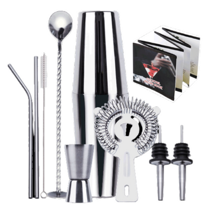Mixology And Craft Cocktail Shaker Set For Home Mini Bar