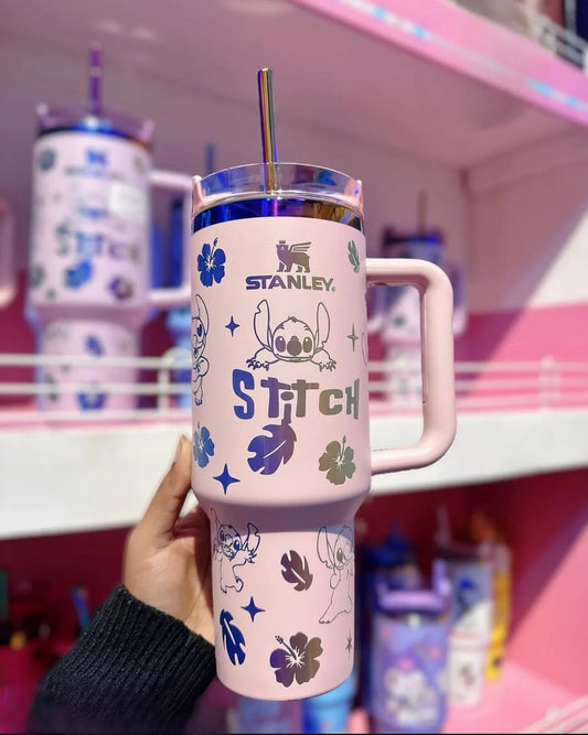 Stitch Stanley Cup Portable Car Mug Travel Coffee Cup-40Oz