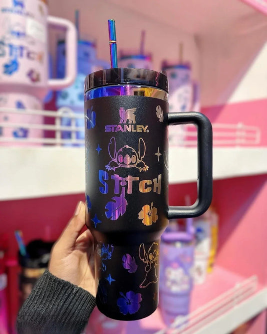 Stitch Stanley Cup Portable Car Mug Travel Coffee Cup-40Oz