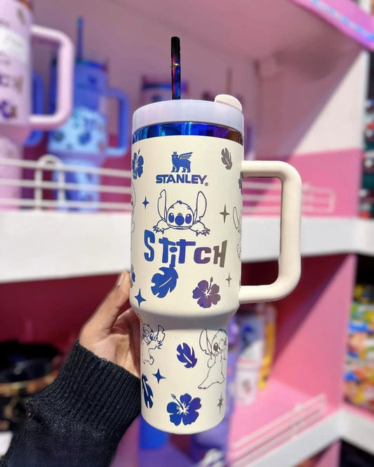 Stitch Stanley Cup Portable Car Mug Travel Coffee Cup-40Oz