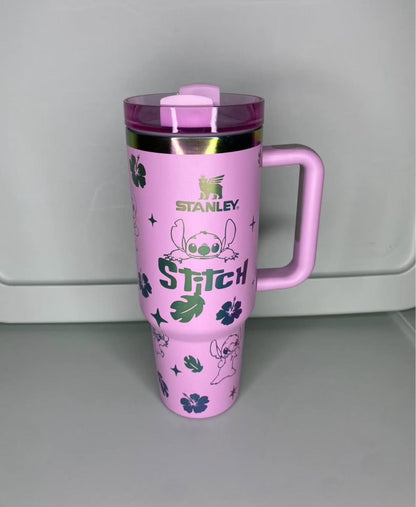 Stitch Stanley Cup Portable Car Mug Travel Coffee Cup-40Oz