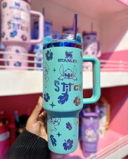 Stitch Stanley Cup Portable Car Mug Travel Coffee Cup-40Oz
