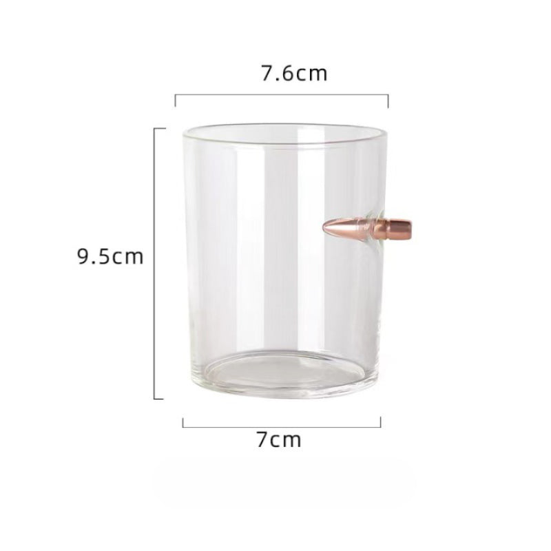 Crystal Bullet Shape Studded Glass