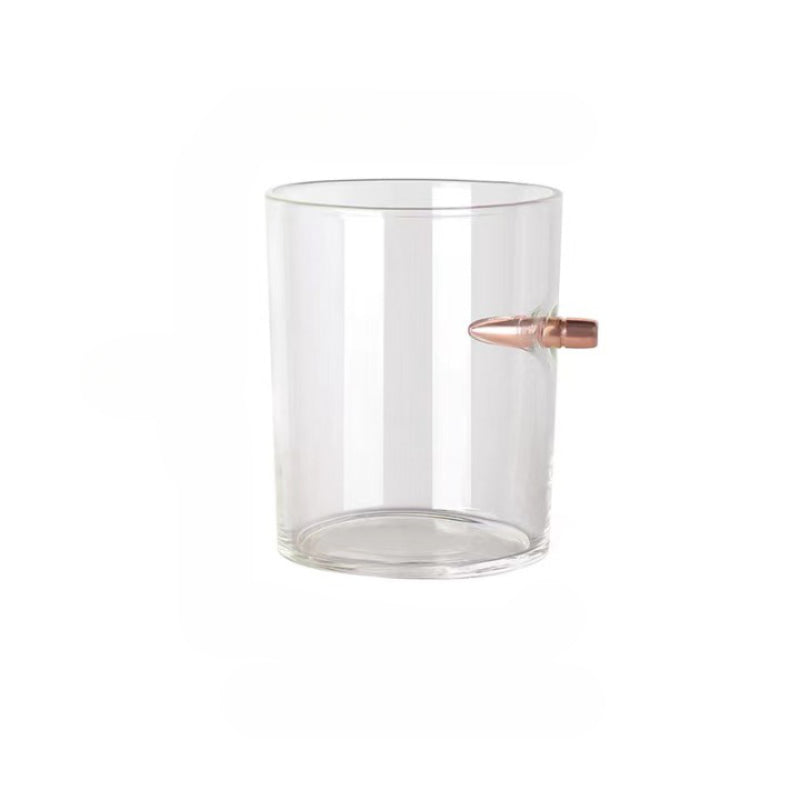 Crystal Bullet Shape Studded Glass
