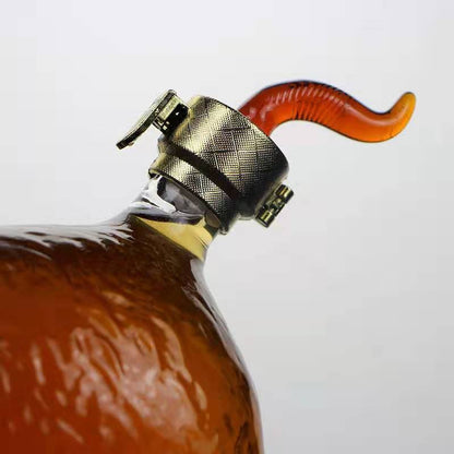 Hand Blown Cat Shaped Whiskey Decanter