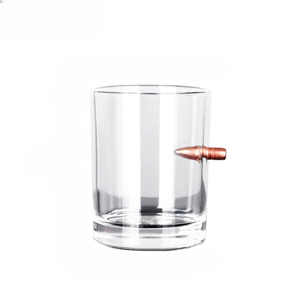 Crystal Bullet Shape Studded Glass