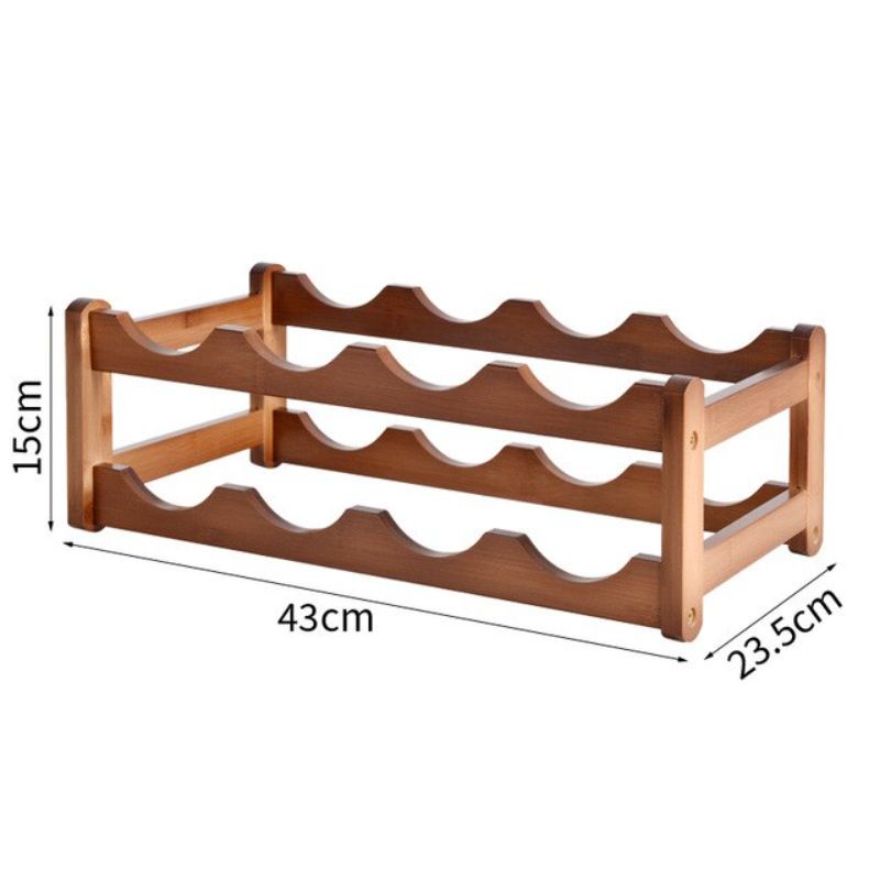 Vintage Wooden Wine Bottles Rack