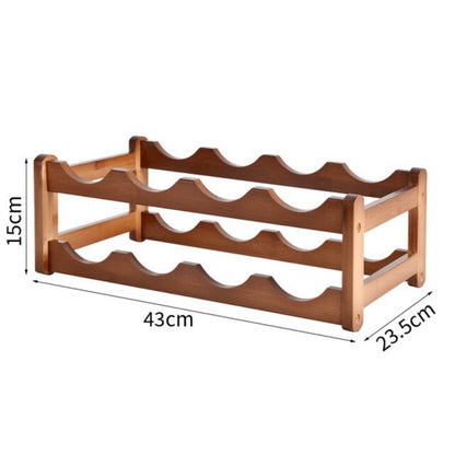Vintage Wooden Wine Bottles Rack