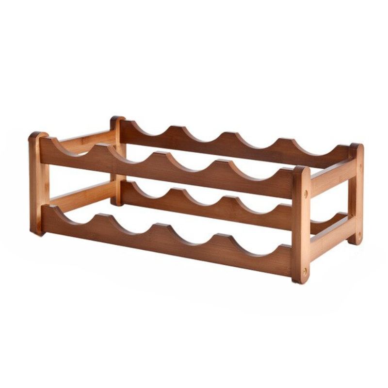 Vintage Wooden Wine Bottles Rack