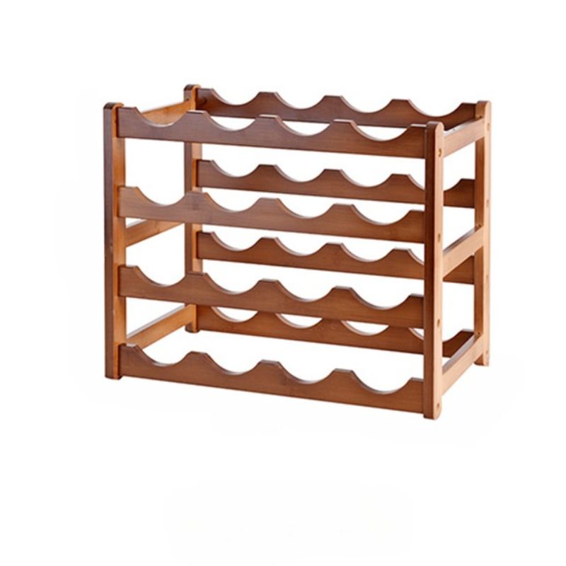 Vintage Wooden Wine Bottles Rack