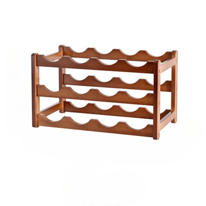 Vintage Wooden Wine Bottles Rack