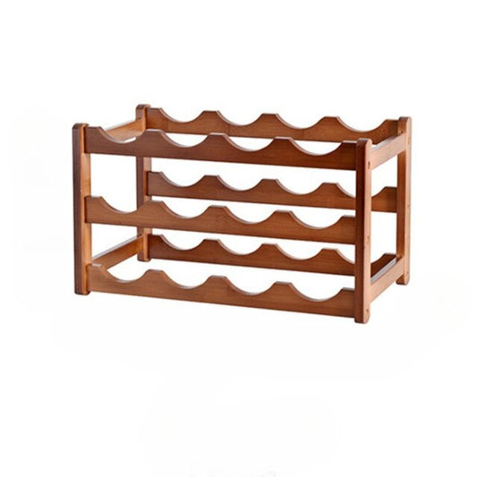 Vintage Wooden Wine Bottles Rack